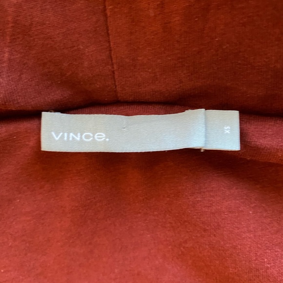 Vince Maroon Sherpa Knit Scuba Hoodie Pullover XS Oversized - Picture 4 of 9